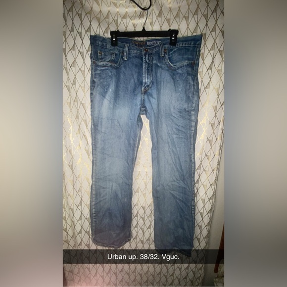 Blue Straight Jeans with Classic Stonewashed Finish - Picture 1 of 1